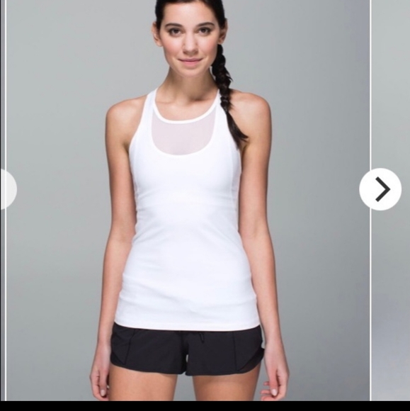 Lululemon Mesh with me white tank 2 - Picture 1 of 8